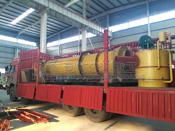 陜西韓城雞2m&times;8m雞糞烘干機發(fā)貨現(xiàn)場